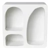 3 vakkenkast Zaha organic - MDF - wit - 30x30x15 cm