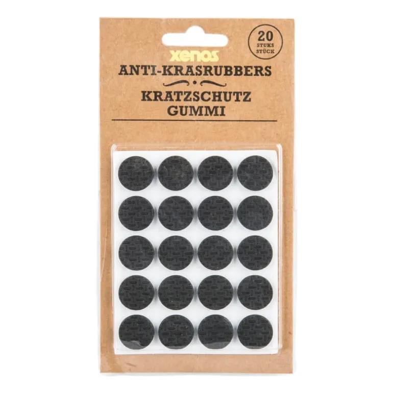 Anti-krasrubbers - zwart - set van 20