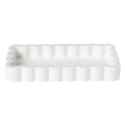 Badkamer plateau golf - wit - 3x18x10 cm