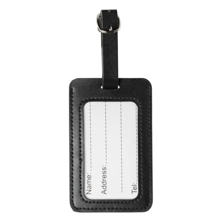 Bagagelabel - zwart - 10.5x6.5x0.2 cm