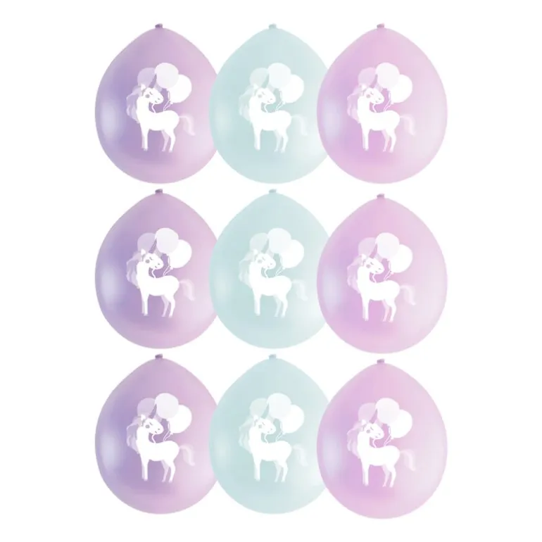 Ballon unicorn - 9 stuks