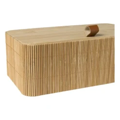 Bamboe kistje met deksel Jesse - 8x23x13 cm - naturel