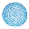 Beachplaid rondo indian blue - blauw - 145 cm