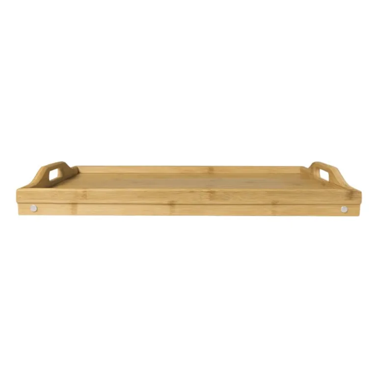 Bed dienblad - bamboe - 31x58x22 cm