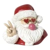Beeldje kerstman met kauwgom - rood/wit - 8x10x7.5 cm