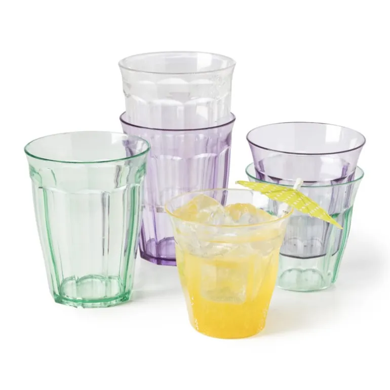 Beker met facetten - groen - 250 ml