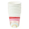 Bekers regenboog - set van 8