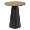 Bijzettafel Chico - bruin/zwart - ø39.5x48.5 cm