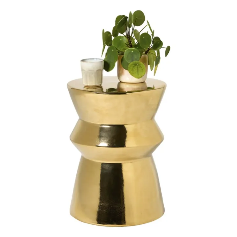 Bijzettafel gold - goudkleurig - ø33x44 cm