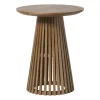 Bijzettafel Japandi rond - bruin - ø40x50 cm
