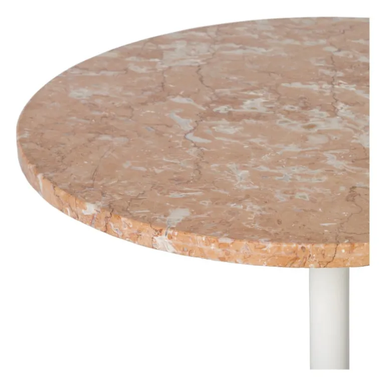 Bijzettafel Kanton marmer - roze - ø40x45 cm