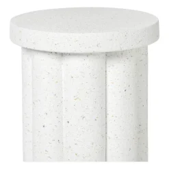 Bijzettafel Malmo - wit - ø40x45 cm