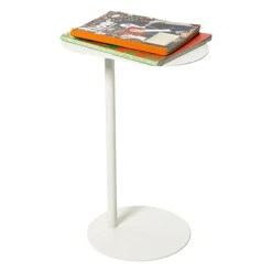 Bijzettafel Mica ovaal - wit - 53x35x25 cm