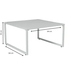 Bijzettafel Tenerife - wit - ø64x35 cm