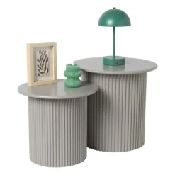 Bijzettafels Oslo - grijs - set van 2