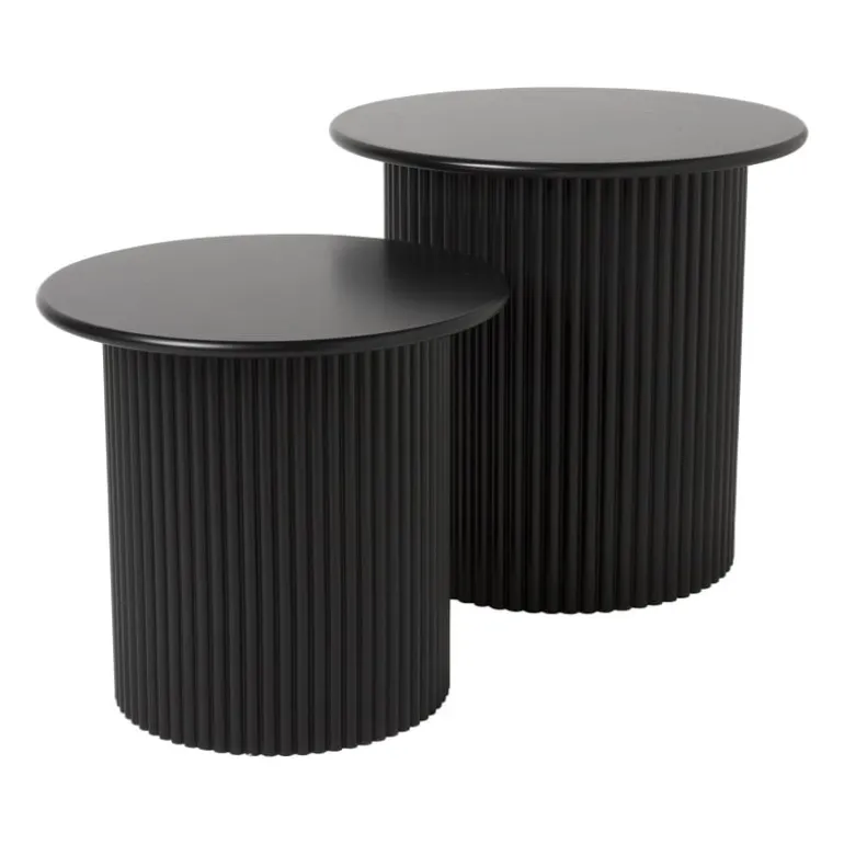 Bijzettafels Oslo - zwart - set van 2
