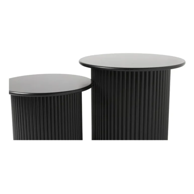 Bijzettafels Oslo - zwart - set van 2