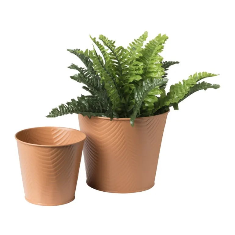 Bloempot patroon maat S - ø12x13 cm - oranje