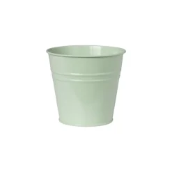 Bloempotje ijzer - groen - 10x7x9.5 cm