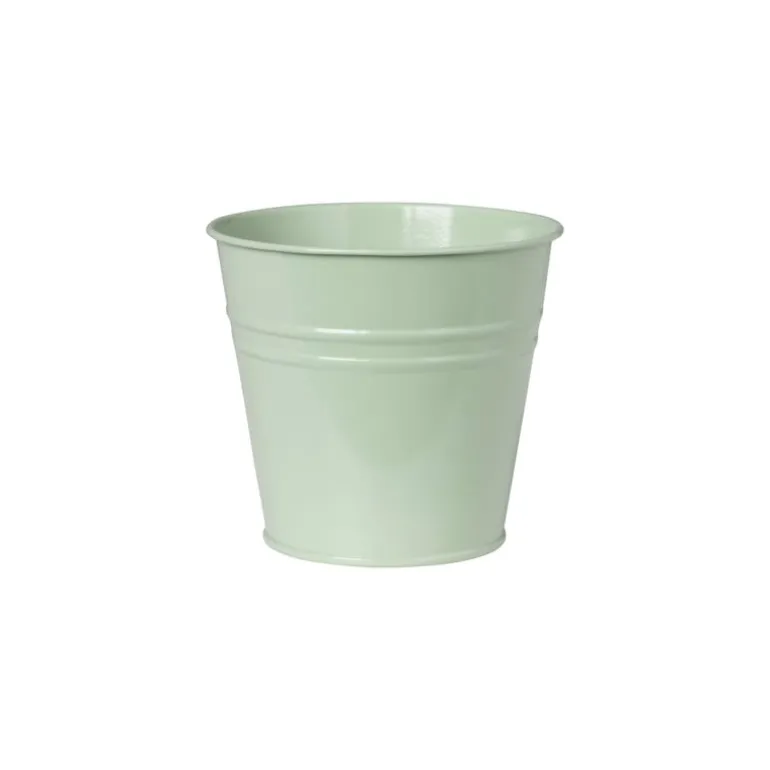 Bloempotje ijzer - groen - 10x7x9.5 cm
