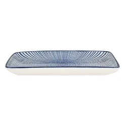 Bord blue print - stripes - 20x11 cm