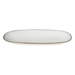 Bord ovaal Toscane - wit - 25.5x12 cm