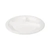 Borden bagasse met 3 vakken - set van 12 - ø26 cm