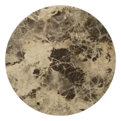 Borrelplank marmer rond - bruin - ø28x1.5 cm