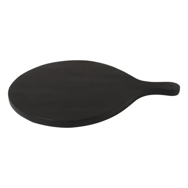 Borrelplank rond - zwart - 40x50x2 cm