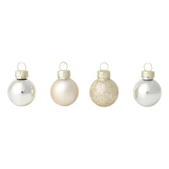 Box met kerstballen - goudkleurig - ø2.5 cm- set van 16