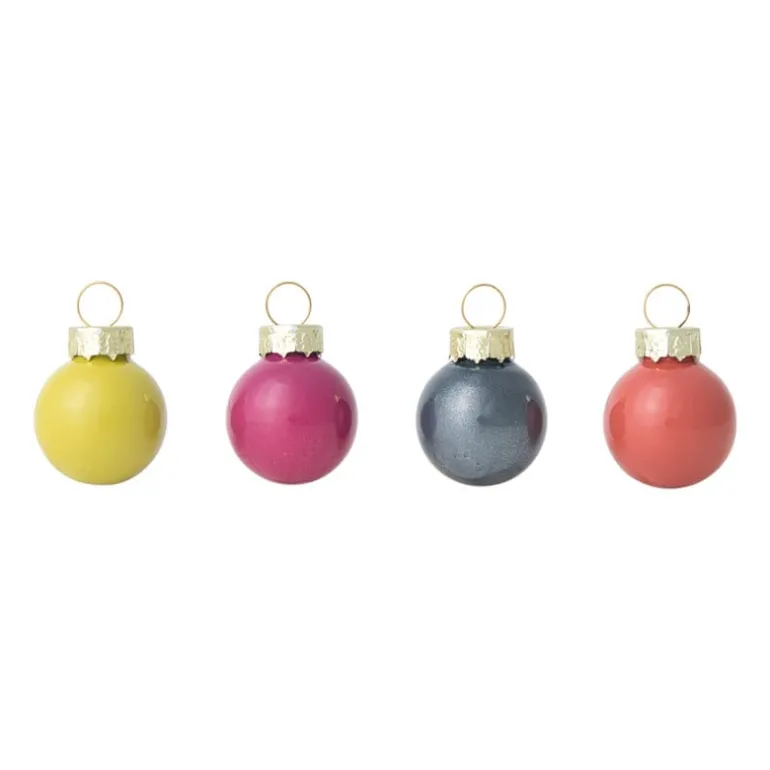 Box met kerstballen - multikleur - ø2.5 cm - set van 16