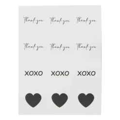 Cadeauzakjes met stickers - set van 6 - 21x12x7 cm