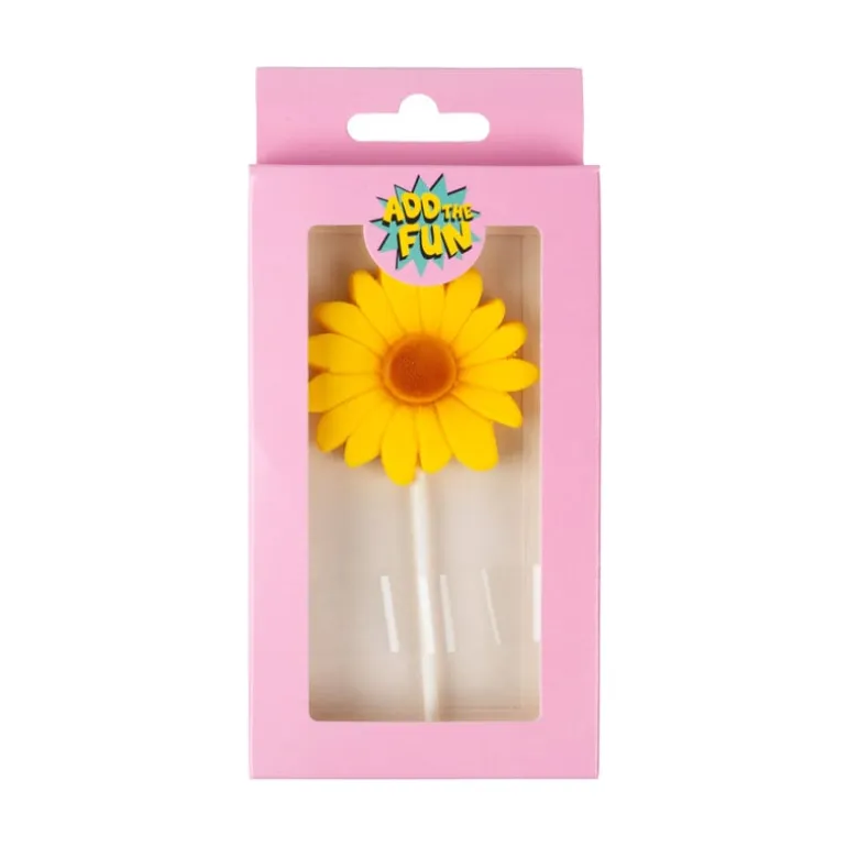 Caketopper bloem - geel