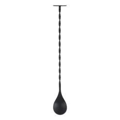 Cocktail lepel - zwart - 3,2x27,5 cm