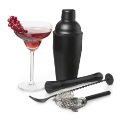 Cocktail stamper - zwart - 20,5x3,2 cm
