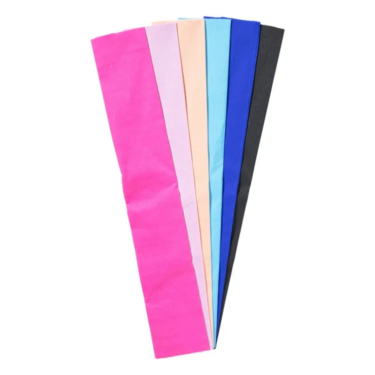 Crepe papier - multikleur - set van 6
