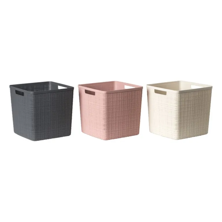 Curver jute opbergmand cube - 17 liter - beige