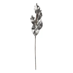 Deco blad - zilver - 77 cm