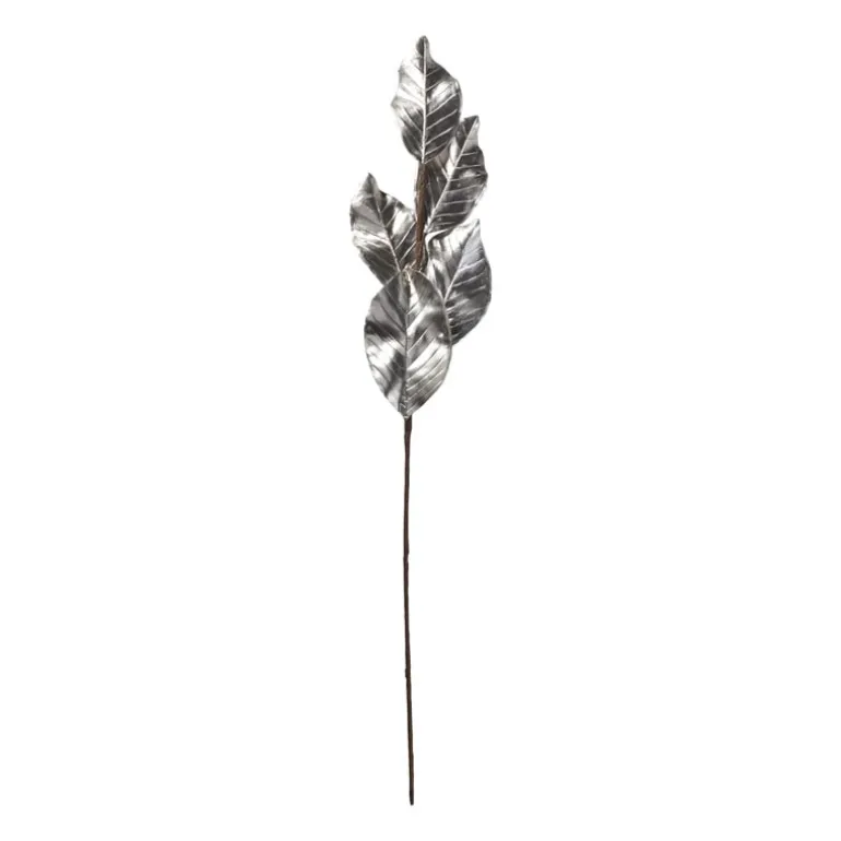 Deco blad - zilver - 77 cm