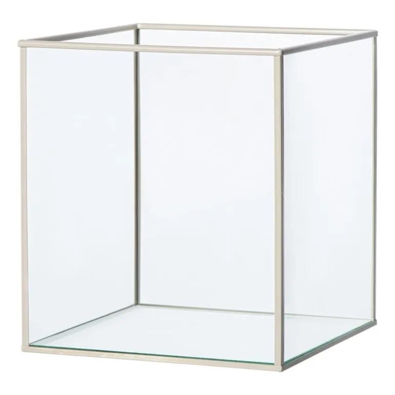 Deco box groot - beige - 20x16x16 cm