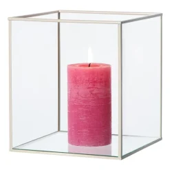 Deco box groot - beige - 20x16x16 cm