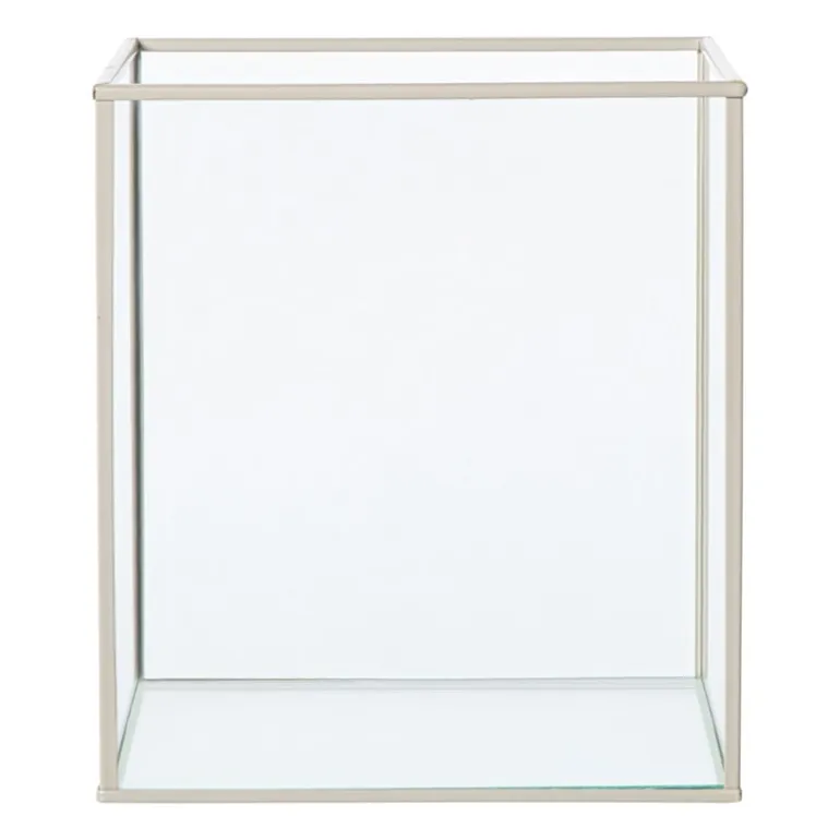 Deco box groot - beige - 20x16x16 cm