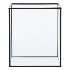 Deco box klein - zwart - 18x16x16 cm