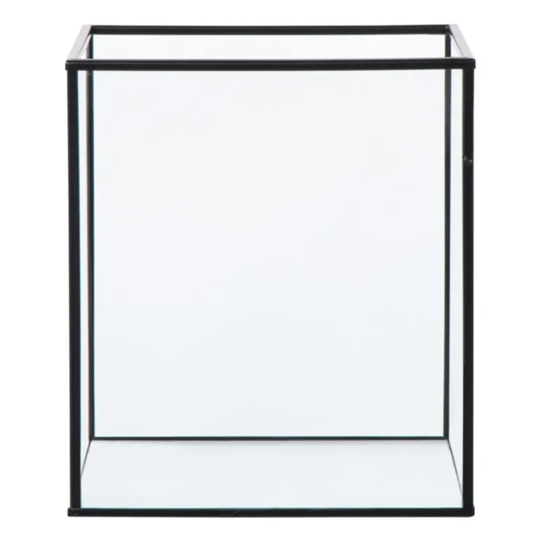 Deco box klein - zwart - 18x16x16 cm