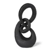 Deco knoop - zwart - 25x15x8 cm