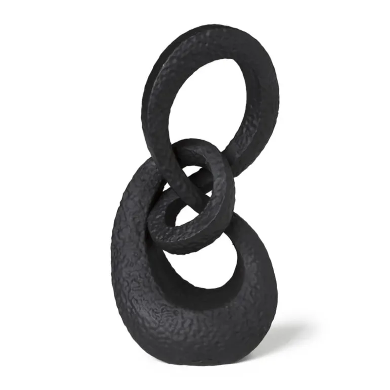 Deco knoop - zwart - 25x15x8 cm