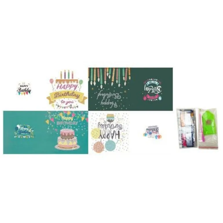 Diamond paint - verjaardagskaarten - set van 4