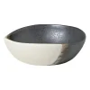 Diep bord cortado - beige/zwart - ø18x5.8 cm