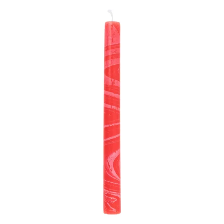 Dinerkaars marble - rood - ø2.15x25 cm