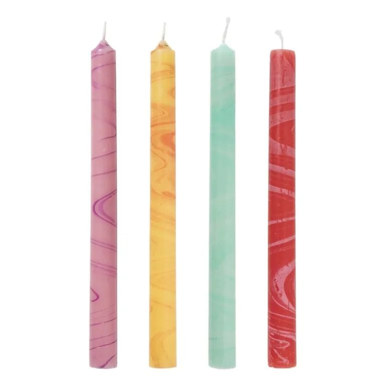 Dinerkaars marble - rood - ø2.15x25 cm
